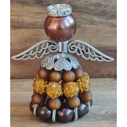 Sicherheitsnadel Engel braun/cognac