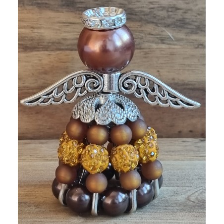 Sicherheitsnadel Engel braun/cognac