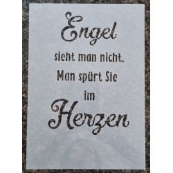 Schablone  " Engel sieht man nicht..."