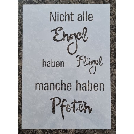 Schablone  " Nicht Engel haben Flügel..."