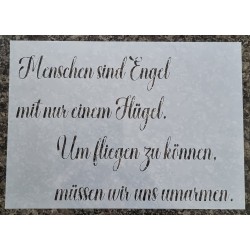 Schablone  " Menschen sind Engel ..."