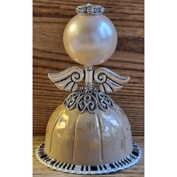 Engel aus Vertuo Kaffeekapseln creme/gold