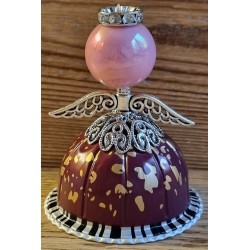 Engel aus Vertuo Kaffeekapseln weinrot/gold/rosa
