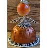 Engel aus Vertuo Kaffeekapseln dunkelorange/orange