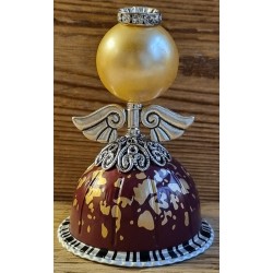 Engel aus Vertuo Kaffeekapseln weinrot/gold