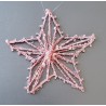 Drahtstern Glitzer rosa