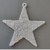 Glitzer Stern Kunststoff silber