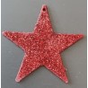 Glitzer Stern Kunststoff rot