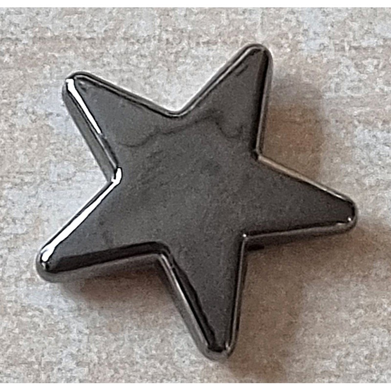 Kunststoff Stern mit Loch anthrazit
