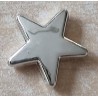 Kunststoff Stern mit Loch silber glänzend
