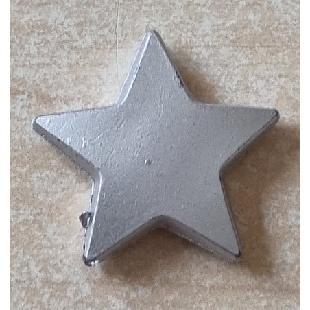 Kunststoff Stern mit Loch silber matt