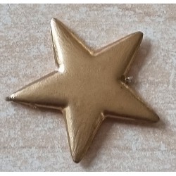 Kunststoff Stern flach goldig