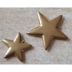 Kunststoff Stern flach goldig