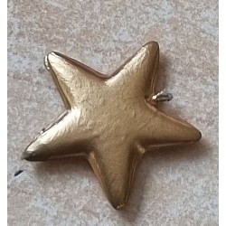 Kunststoff Stern flach goldig