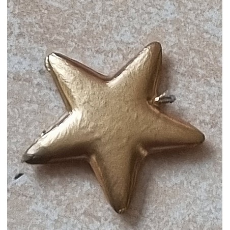 Kunststoff Stern flach goldig