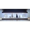 Led Lichterbalken "Hirsch/Wald" Kirschenholz