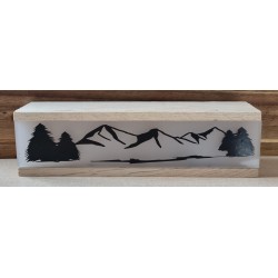 Led Lichterbalken "Berge/Wald" Eiche