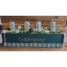 Adventsgesteck petrol/silber
