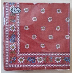 Servietten Edelweiss rot