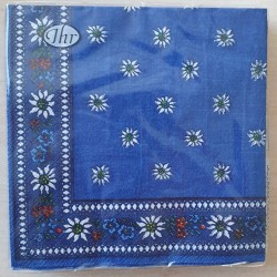 Servietten Eelweiss blau