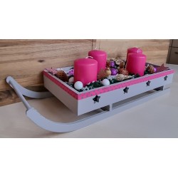 Advents-Schlitten pink
