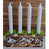 Adventsgesteck Alpenfeeling weiss
