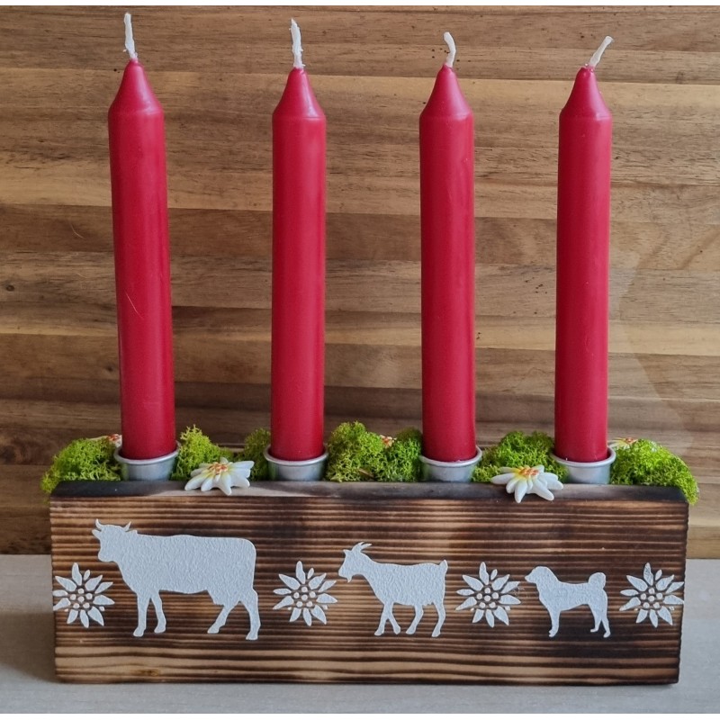 Adventsgesteck Alpenfeeling rot