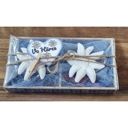 Edelweiss Set " Vo Härze " blau