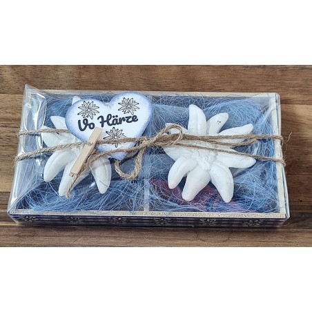 Edelweiss Set " Vo Härze " blau