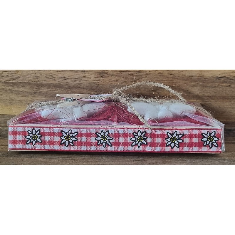 Edelweiss Set " Vo Härze " rot