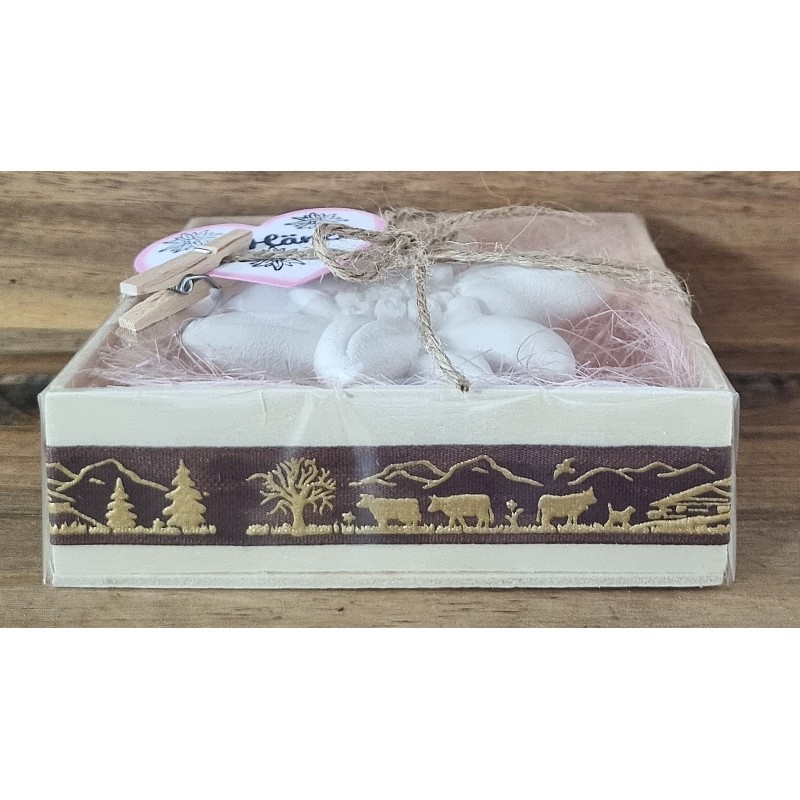 Edelweiss  " Vo Härze "  rosa/braun