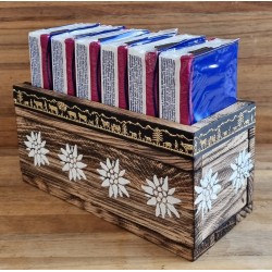 Taschentuch Böxli geflammt "Edelweiss/schwarz"