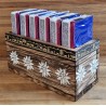 Taschentuch Böxli geflammt "Edelweiss/schwarz"