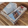Tee Set " Mit Liebe gemacht " Band blau