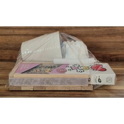 Tee Set " Herz" Band taupe