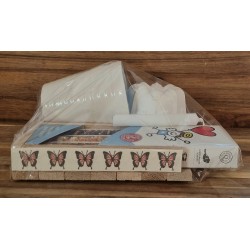 Tee Set " Herz" Band Schmetterlinge/creme