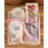 Tee Set " Gute Laune " Band altrosa
