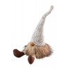 Wichtel sitzend  beige/glitzer