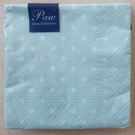 Serviette gepunktet mint