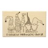 Holz Stempel Wichtel  " Frööhliche Weihnacht überall "