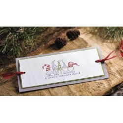 Holz Stempel Wichtel  " Frööhliche Weihnacht überall "