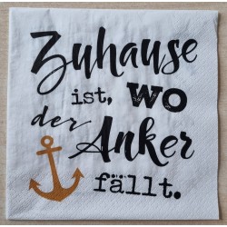 Serviette Zuhause/Anker