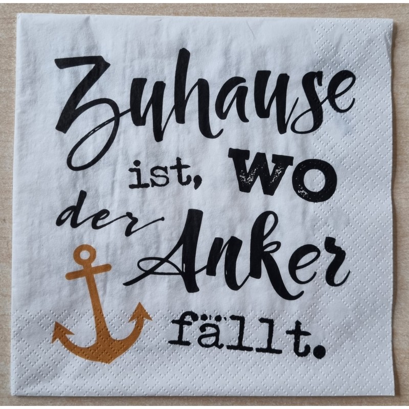 Serviette Zuhause/Anker