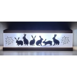 Led Lichterbalken " Kaninchen/Edelweiss