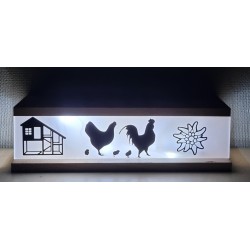 Led Lichterbalken " Hahn/Henne/Edelweiss