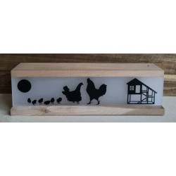 Led Lichterbalken " Hahn/Henne/Stall