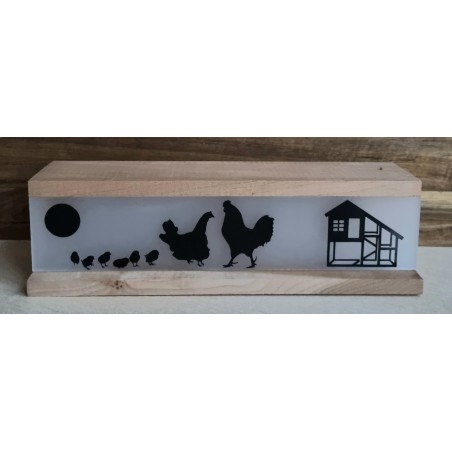 Led Lichterbalken " Hahn/Henne/Stall