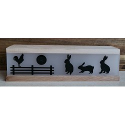 Led Lichterbalken " Kaninchen/krähender Hahn "