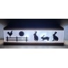 Led Lichterbalken " Kaninchen/krähender Hahn "
