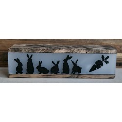 Led Lichterbalken " Kaninchen/Karotte " geflammt